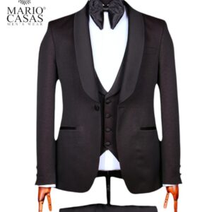 3 PCS DOTS DESIGN BLACK WITH MAROON TUXEDO